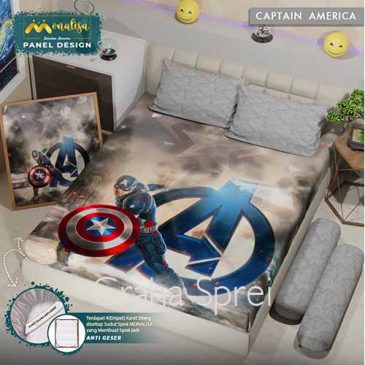Sprei Monalisa Panel King 180×200 Captain America