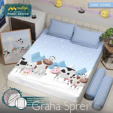 Sprei Monalisa Panel King 180×200 Fun Cows